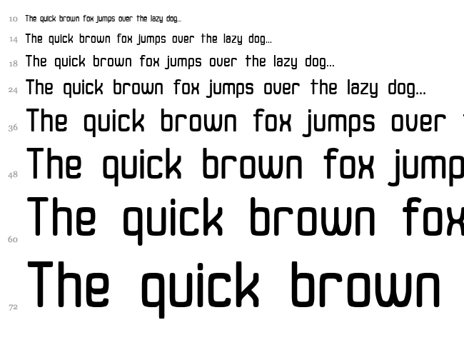 Duster AB font waterfall